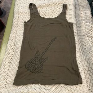 Good Vibes by Life is Good olive tank
